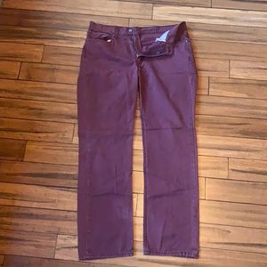 Levi 514 Maroon Jeans W36 L34